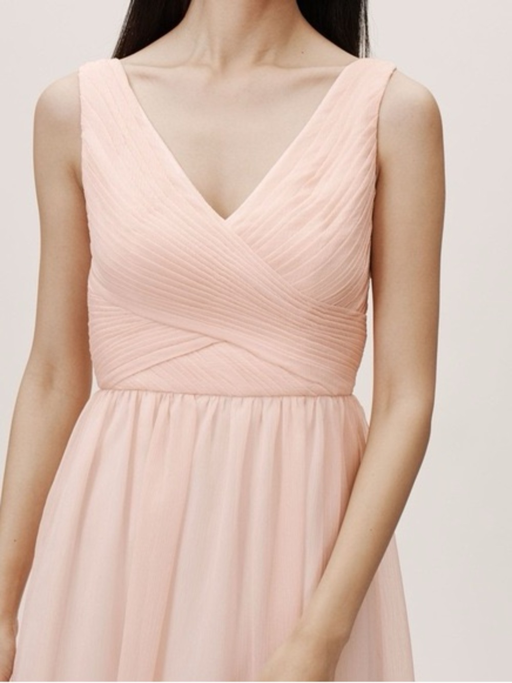 NWT BHLDN Blush Pink V-Neck Chiffon Maxi Dress